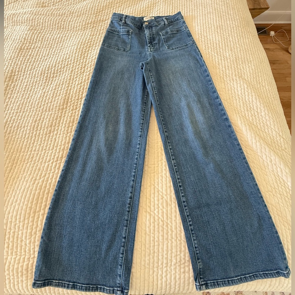 Frame Le Slim Palazzo with front pockets Sz 28
